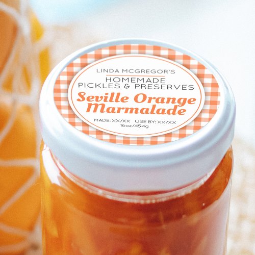 Seville orange marmalade round jam jar food  classic round sticker