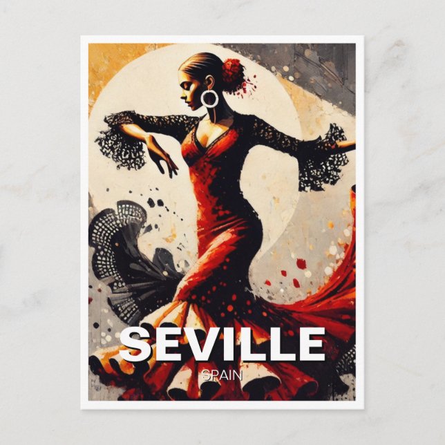 Seville Spain Flamenco Dancer Postcard (Front)