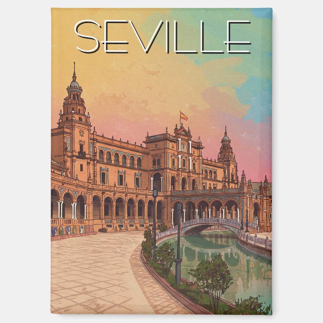 Seville Spain Plaza de Espana Magnet (Front)