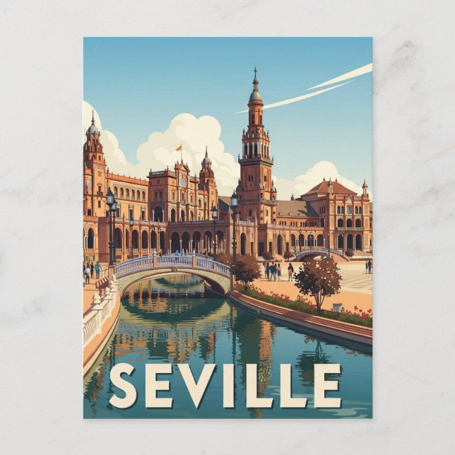 Seville Spain Plaza de Espana Postcard (Front)