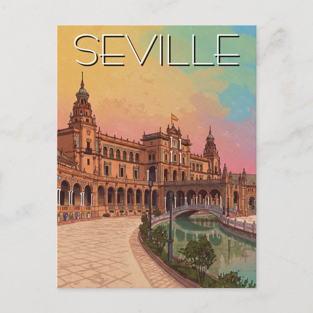 Seville Spain Plaza de Espana Postcard (Front)