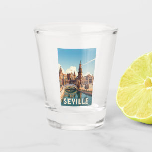 Seville Spain Plaza de Espana Shot Glass