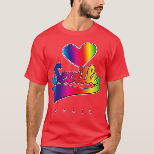 Seville Spain Rainbow T_Shirt
