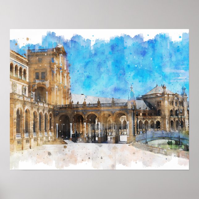 Seville -The Real Spain Postcard Jigsaw Puzzle Pos Poster (Front)