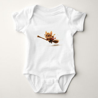 Sevimli Uçan Kedicik  Baby Bodysuit