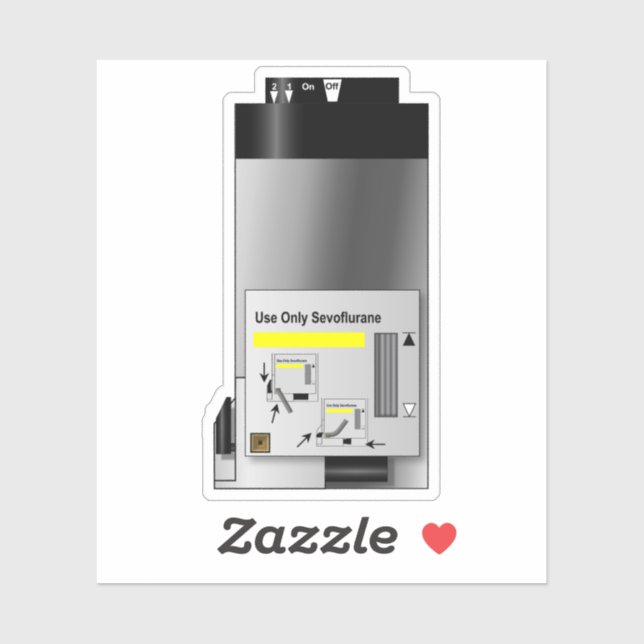 Sevoflurane Anesthesia Vinyl  Sticker (Sheet)