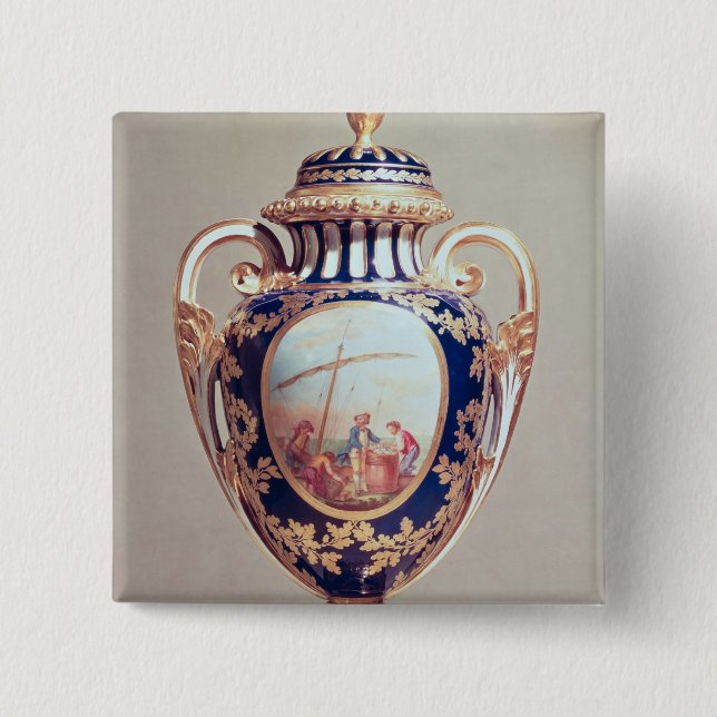 Sevres vase, mid 18th century button (Front)