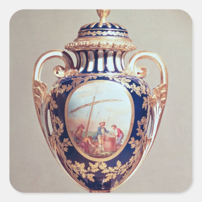 Sevres vase, mid 18th century square sticker (Front)