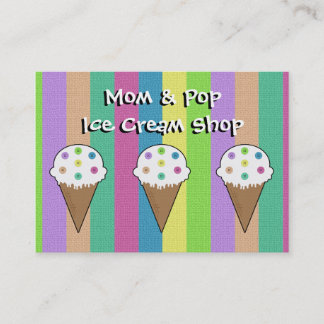 Sew Buttons On Ice Cream Business Card