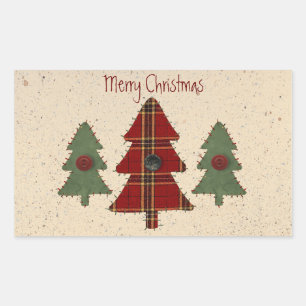Sew Christmas Tree Sticker