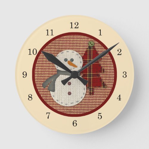 Sew Christmas Wall Clock