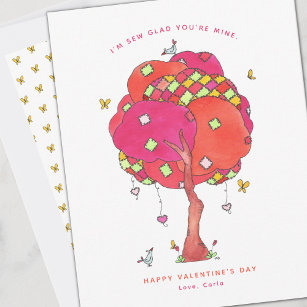 Sew Glad You're Mine Valentine Holiday Card