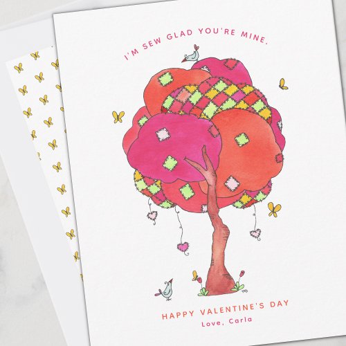 Sew Glad Youre Mine Valentine Holiday Card