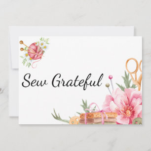 Sew Grateful- Sewing Thank You card