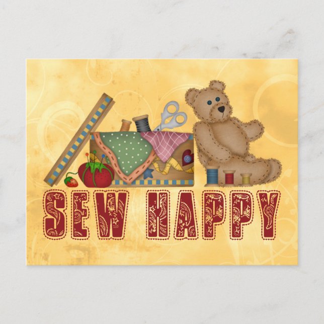 Sew Happy Postcard (Front)