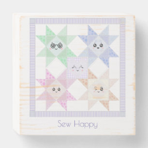 Sew Happy wood box sign