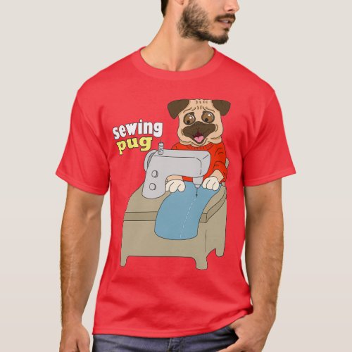 sew knit pug dog gifts  T_Shirt