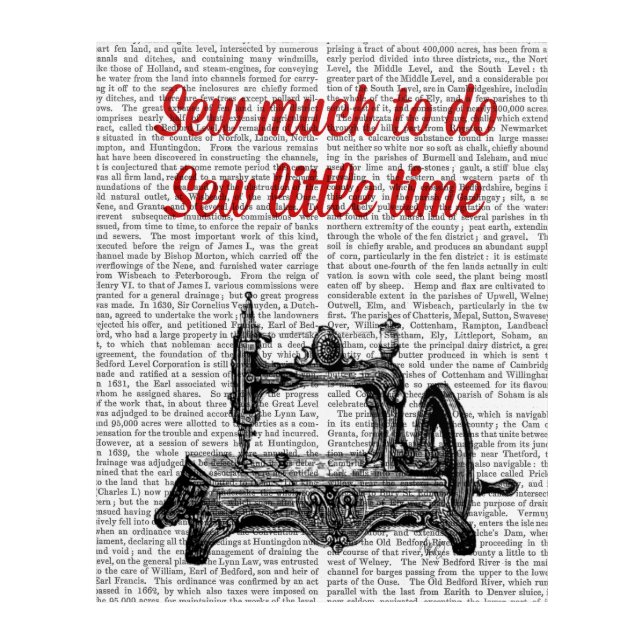 Sew Little Time Illustration Acrylic Print (Front)