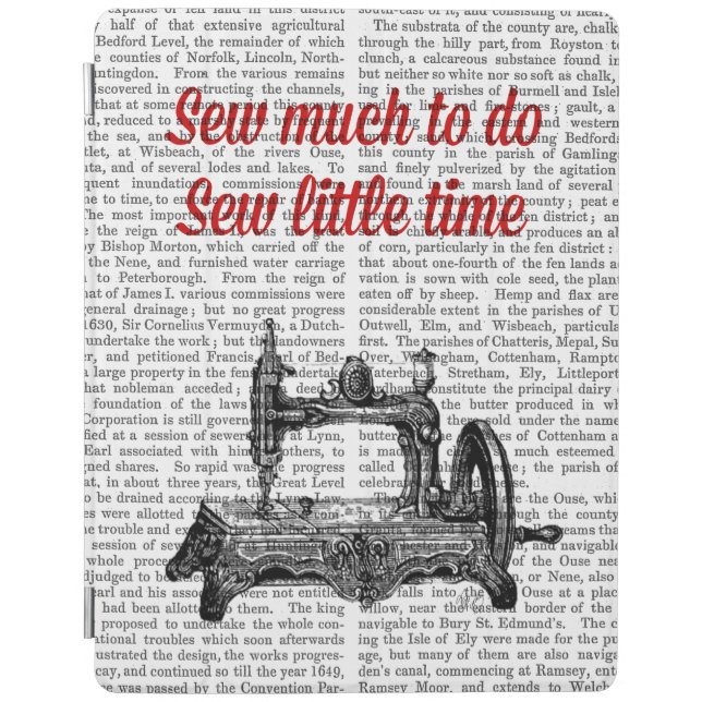 Sew Little Time Illustration iPad Air Cover (Front)