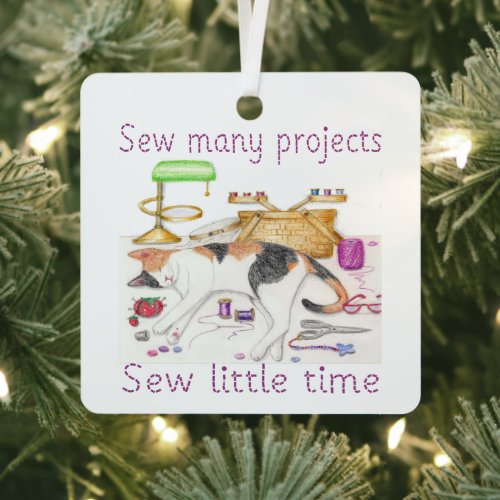 Sew Many Projects Sew Little Time Personalized Metal Ornament