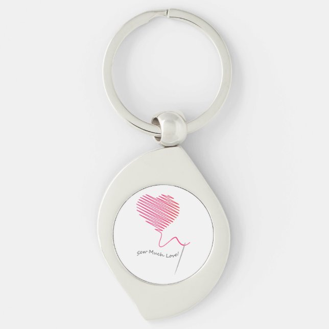 Sew Much Love Keychain (Front)