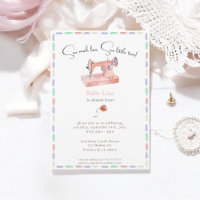 Sew Much Love Pastel Watercolor Stitch Baby Shower
