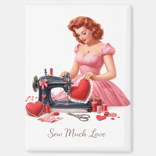 Sew Much Love Vintage Sewing Magnet