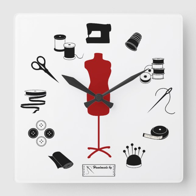 Sew Right Square Wall Clock (Front)
