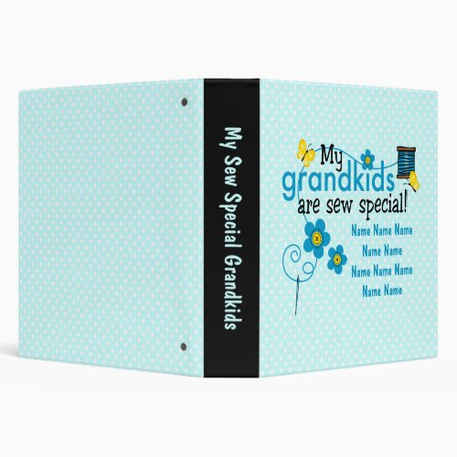 Sew Special Grandkids Personalized Brag Book 15  Binder