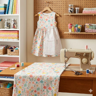 Sew Up Smiles with Pretty Spring Floral Craft Fabric