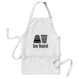 Sew Wasted Sewing and Drinking Adult Apron