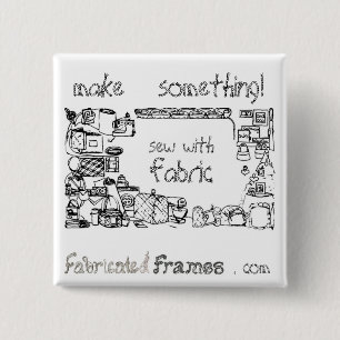 Sew With Fabric Brooch Pin Button