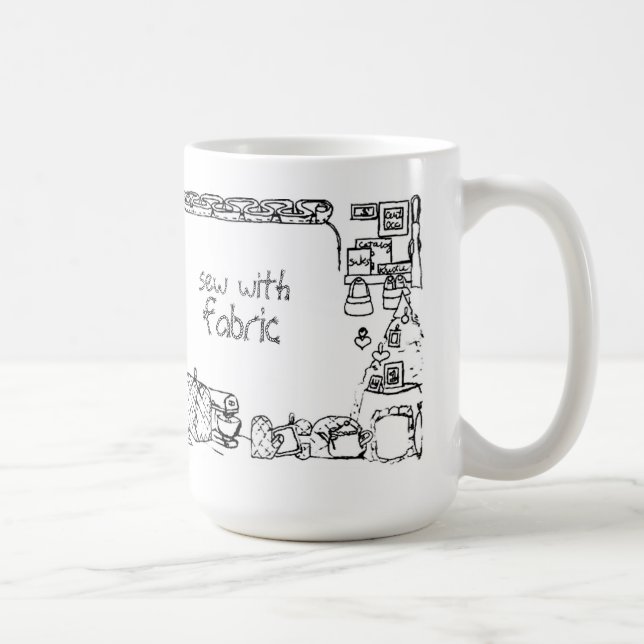 Sew With Fabric Mug (Right)