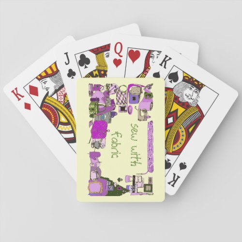 Sew With Fabric Playing Cards