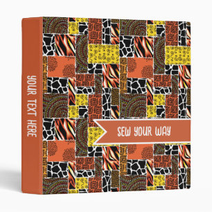 Sew Your Way African Patchwork Personalized 3 Ring Binder