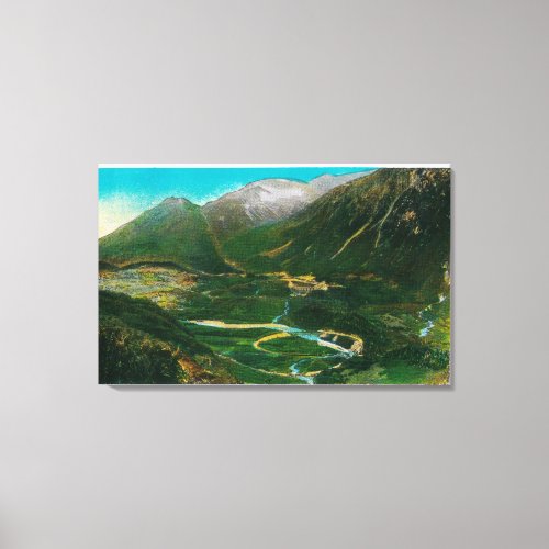 Seward Alaska Area Famous Railroad Loop Canvas Print