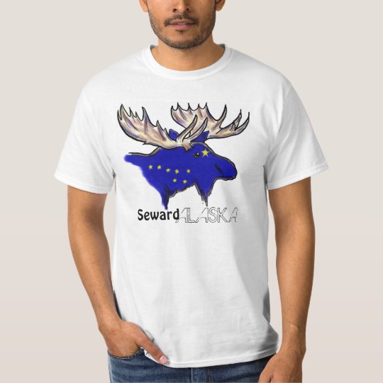 Seward Alaska local flag elk value tee