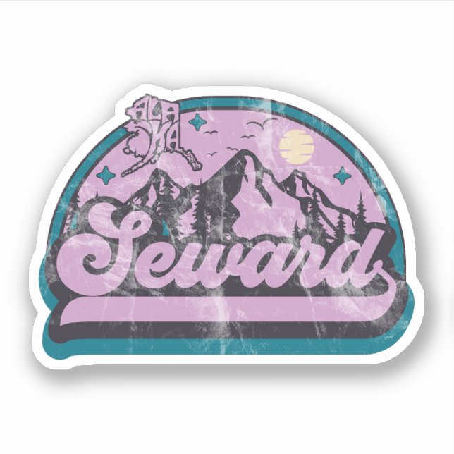 Seward, Alaska Sticker (Front)