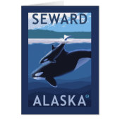 Seward, AlaskaOrca and Calf Scene (Front)