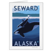Seward, AlaskaOrca and Calf Scene (Front)