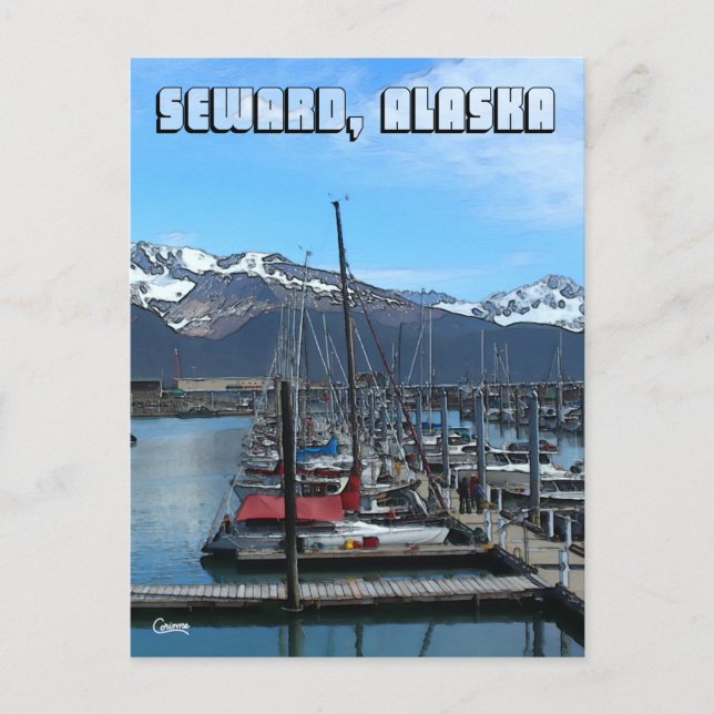 Seward Boat Harbor 1 - Postcard (Front)