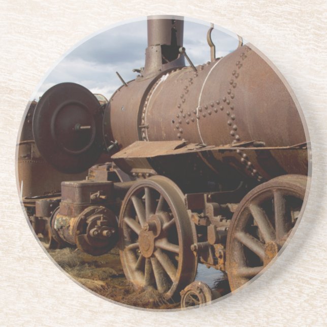 Seward Peninsula, Alaska, Train to Nowhere Drink Coaster (Front)