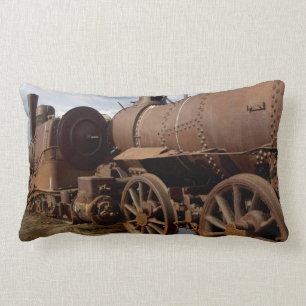 Seward Peninsula, Alaska, Train to Nowhere Lumbar Pillow