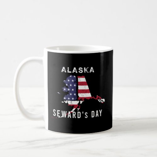 SewardS Day In The United States Alaska Map Ameri Coffee Mug