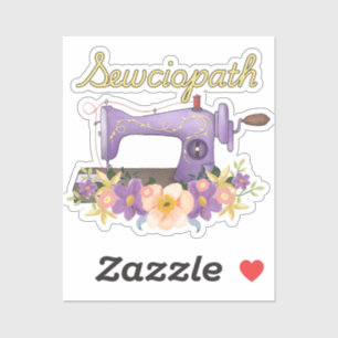 Sewciopath (sociopath) Vintage Sewing Machine Sticker