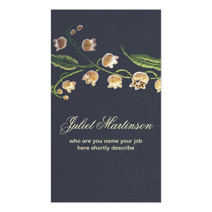 sewed flowers business card