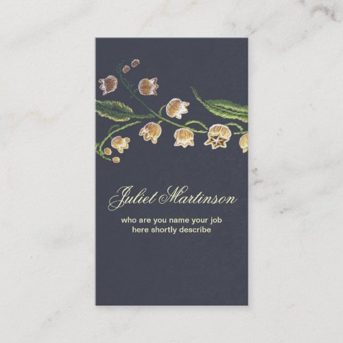 sewed flowers business card