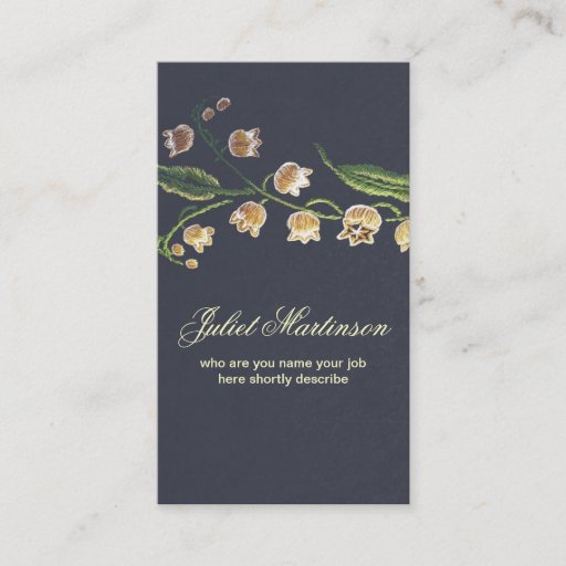 Customizable sewed flowers business card