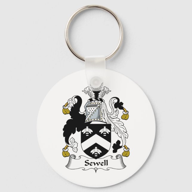 Sewell Family Crest Keychain (Front)