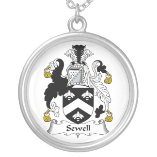 Sewell Family Crest Silver Plated Necklace